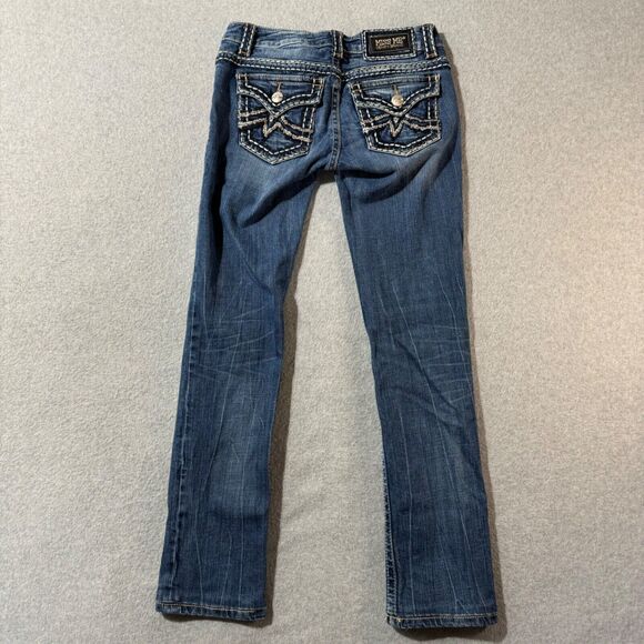 Miss Me Jeans Womens 28 Blue Irene Skinny Flap Pockets Low Rise Stretch Denim - Picture 9 of 12